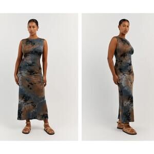 rust brown midi dress Abigail Midi Dress in Rust
